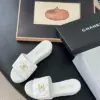 Chanel Women White Quilted Leather Slides product view 6