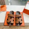 Hermès Women Brown Leather Sandals product view 1