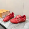 Louis Vuitton Women Red Leather Sneakers product view 3