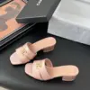 Chanel Women Light Pink Satin Mules product view 2