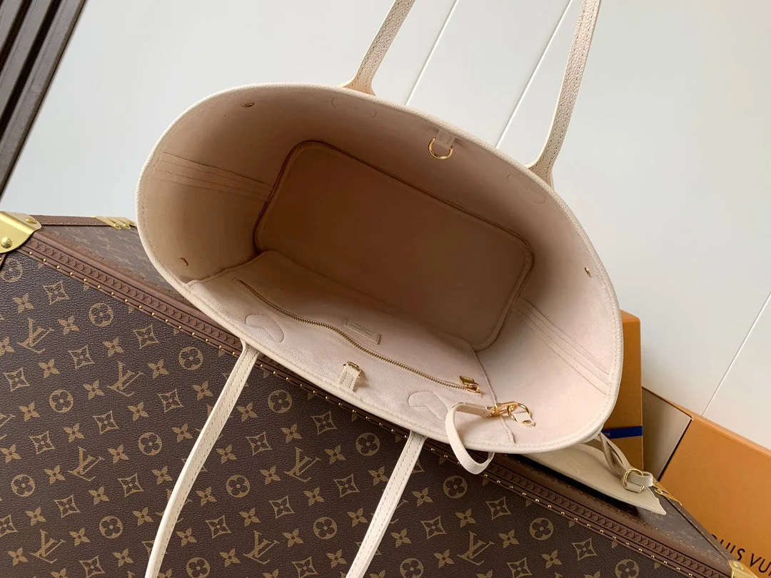 Louis Vuitton Neverfull 32 Light Beige Monogram Empreinte Leather Bag product view 7
