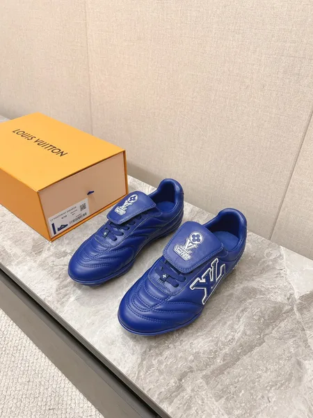 Louis Vuitton Women Blue Leather Sneakers product photo