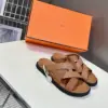 Hermès Women Tan Leather And Fabric Sandals product view 3