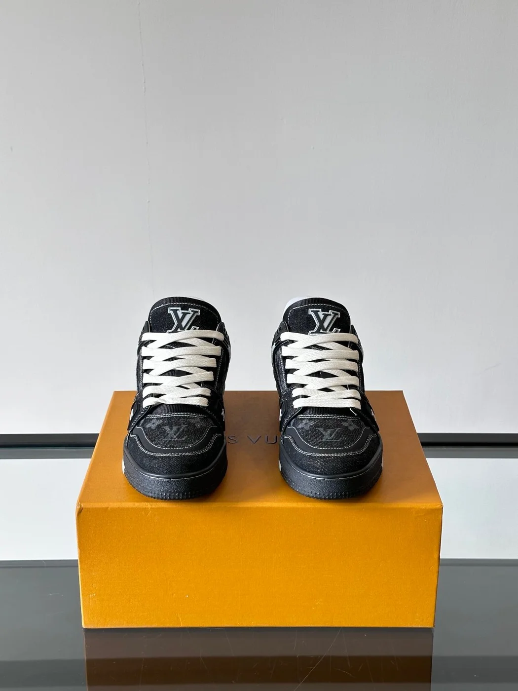 Louis Vuitton Men Black Suede Sneakers product view 2