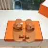 Hermès Women Tan Leather Sandals product view 1