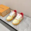 Louis Vuitton Women Yellow Leather Orange Accent Sneakers product view 1