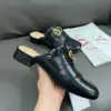 Valentino Women Black Leather Fringe Mules product view 4