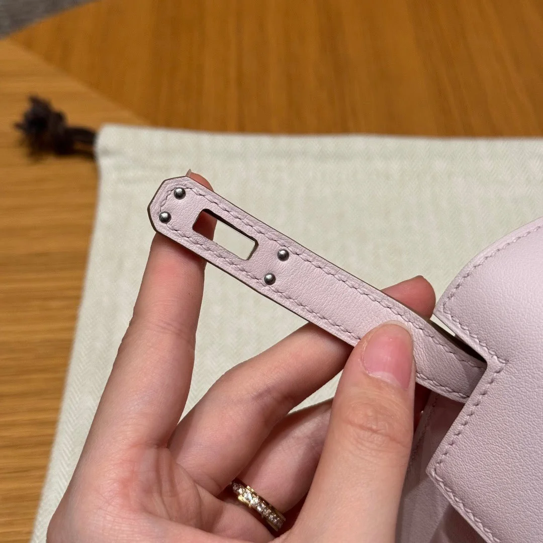 Hermès Pochette 22 In Light Pink Silver Hardware Bag product view 3