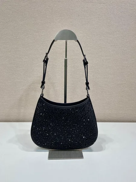 Prada Cleo crystal-embellished Shoulder Bag product view 4