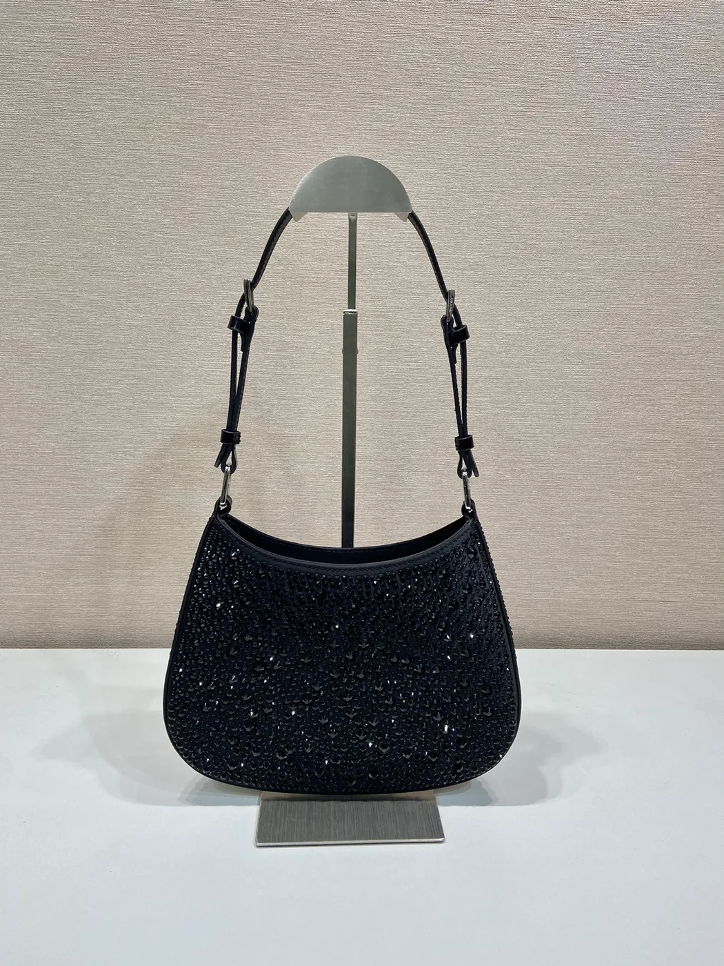 Prada Cleo crystal-embellished Shoulder Bag product view 4