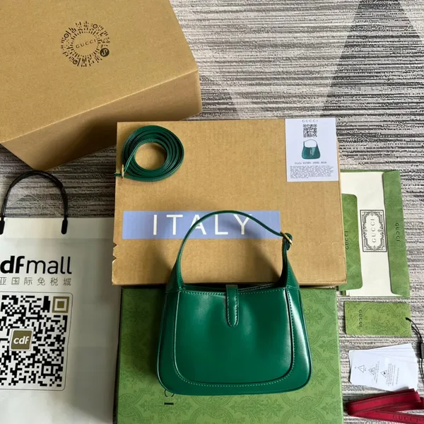 Gucci Jackie Mini 19 Shoulder Bag In Green Forest Calfskin product view 3