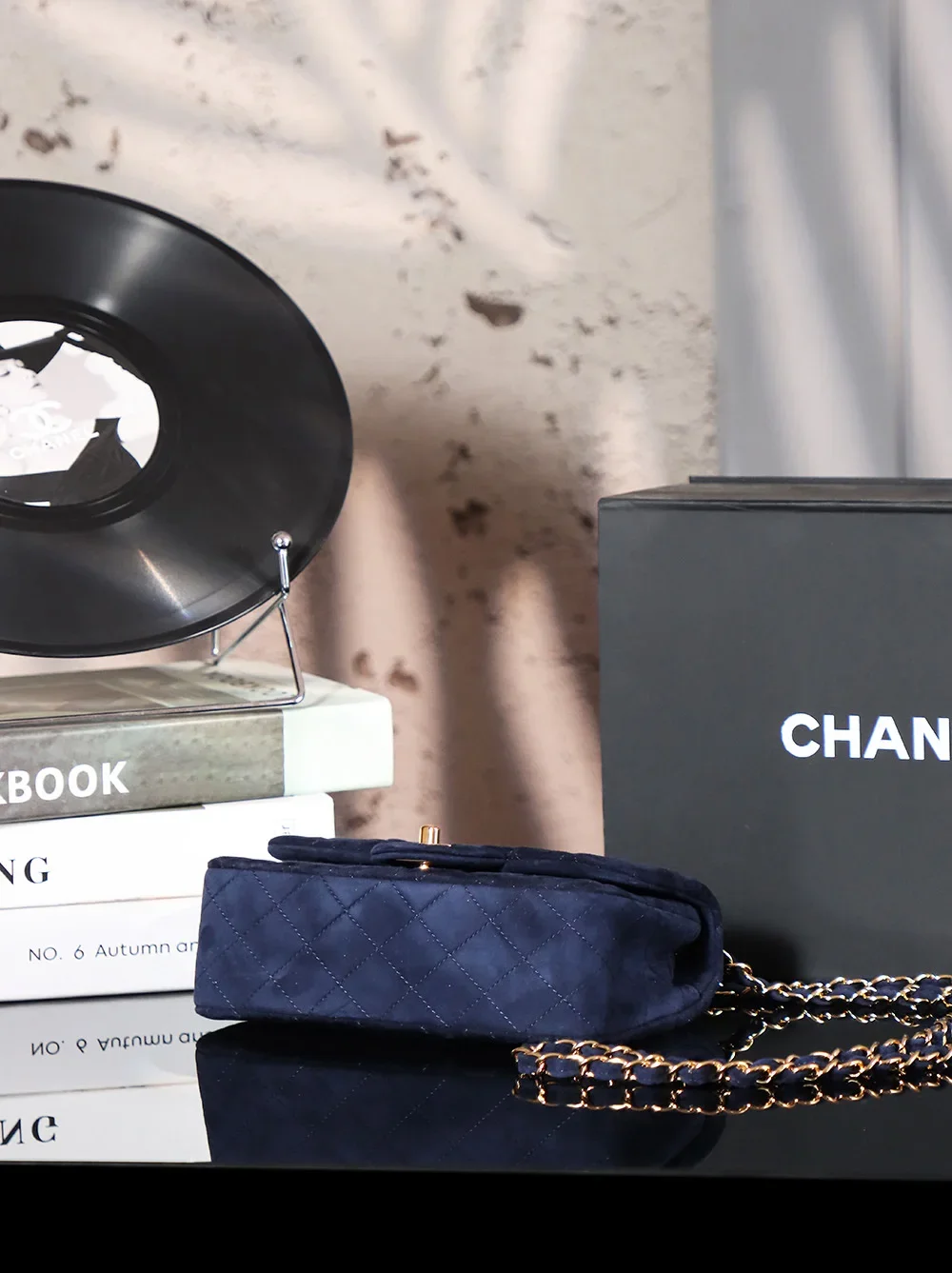 Chanel Vintage Double Flap Bag Suede product view 3