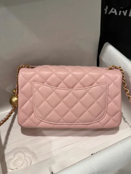 Chanel Classic Bell Bag Handbags Woman’s Pink Sheepskin 20 cm product view 6
