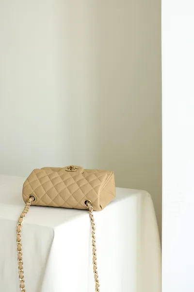 Chanel Classic Handbag Flap Mini Woman’s Beige 20 cm product view 5