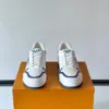 Louis Vuitton Men White Blue Leather Sneakers product view 2
