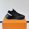 Louis Vuitton Men Black Knit Fabric Sneakers product view 6