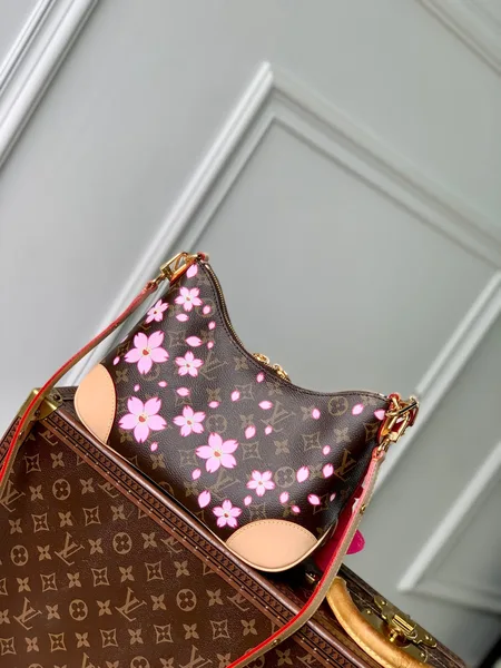 Louis Vuitton Boulogne Cherry Blossom 29 In Sakura Brown Monogram Coated Canvas Bag product view 2