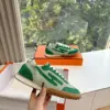 Hermès Women Green Suede Canvas Sneakers product view 5