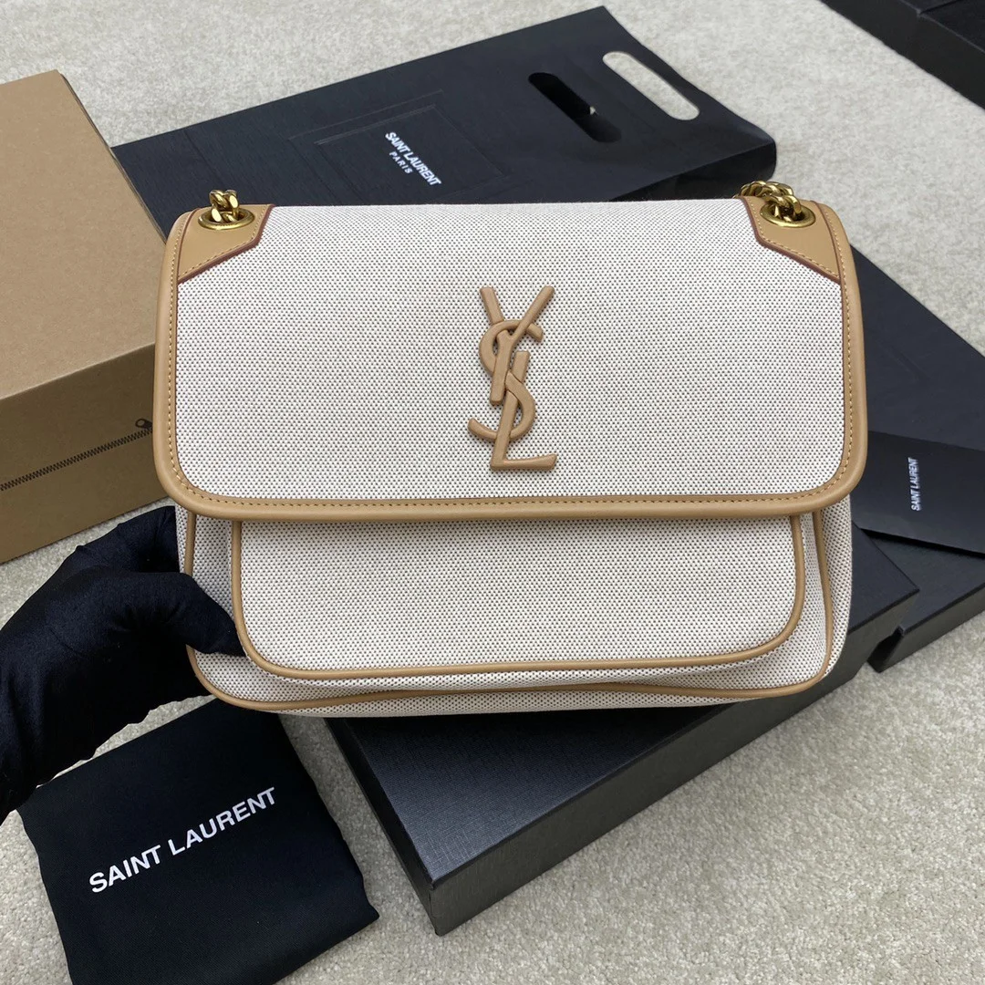 Saint Laurent Yves  Niki Bag Natural Canvas product view 1