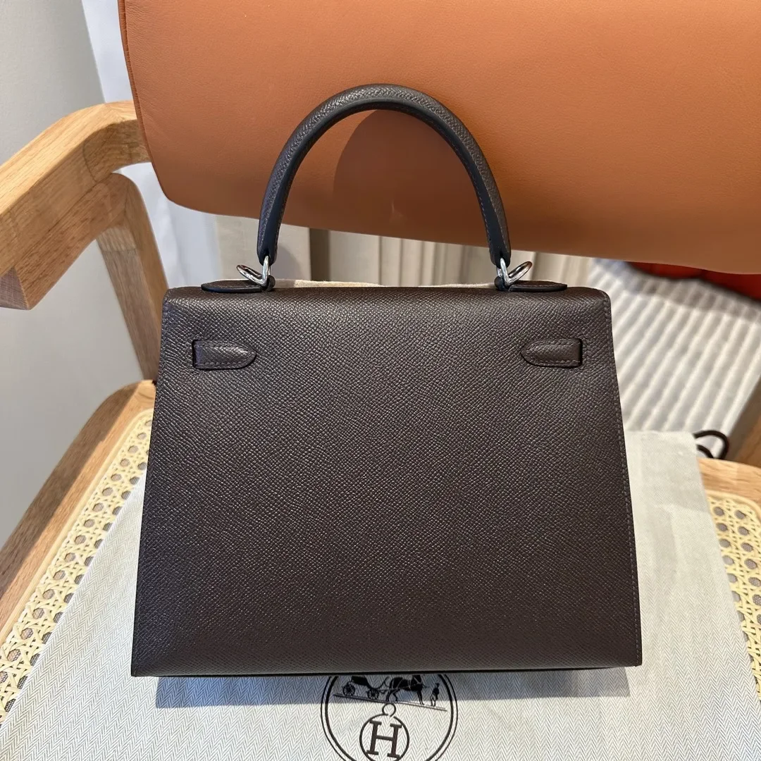 Hermès Kelly 25 Epsom Ebene Silver Hardware Bag product view 2