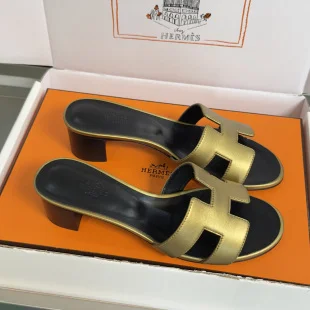 Hermès Oran Heels- Gold product view 1