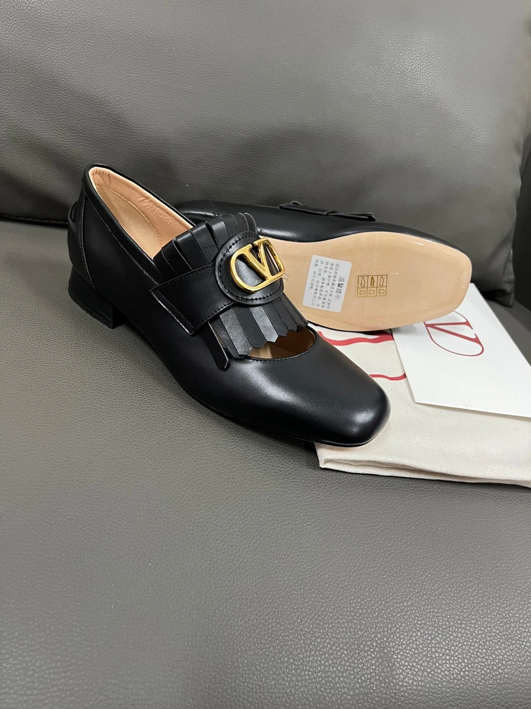 Valentino Women Black Leather Heels product view 3