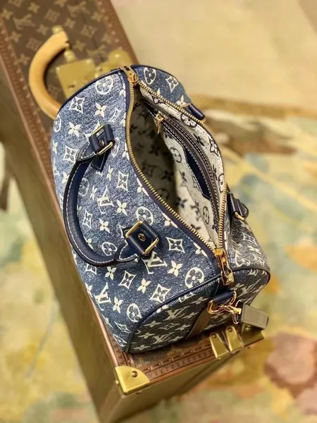Louis Vuitton Blue Monogram Denim Jacquard Speedy 25 Bag product view 2