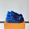 Louis Vuitton Men Blue Fabric Embellished Sneakers product view 1