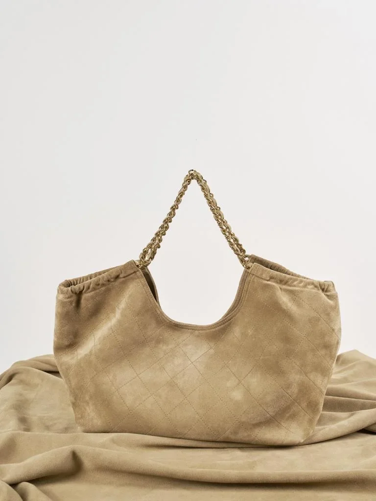Chanel Suede Quilted Neo Cabas Shopping Tote product view 2