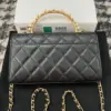 Chanel Woc Black Handbags Pearl Handle Plated Lock Gold 19 cm product view 8
