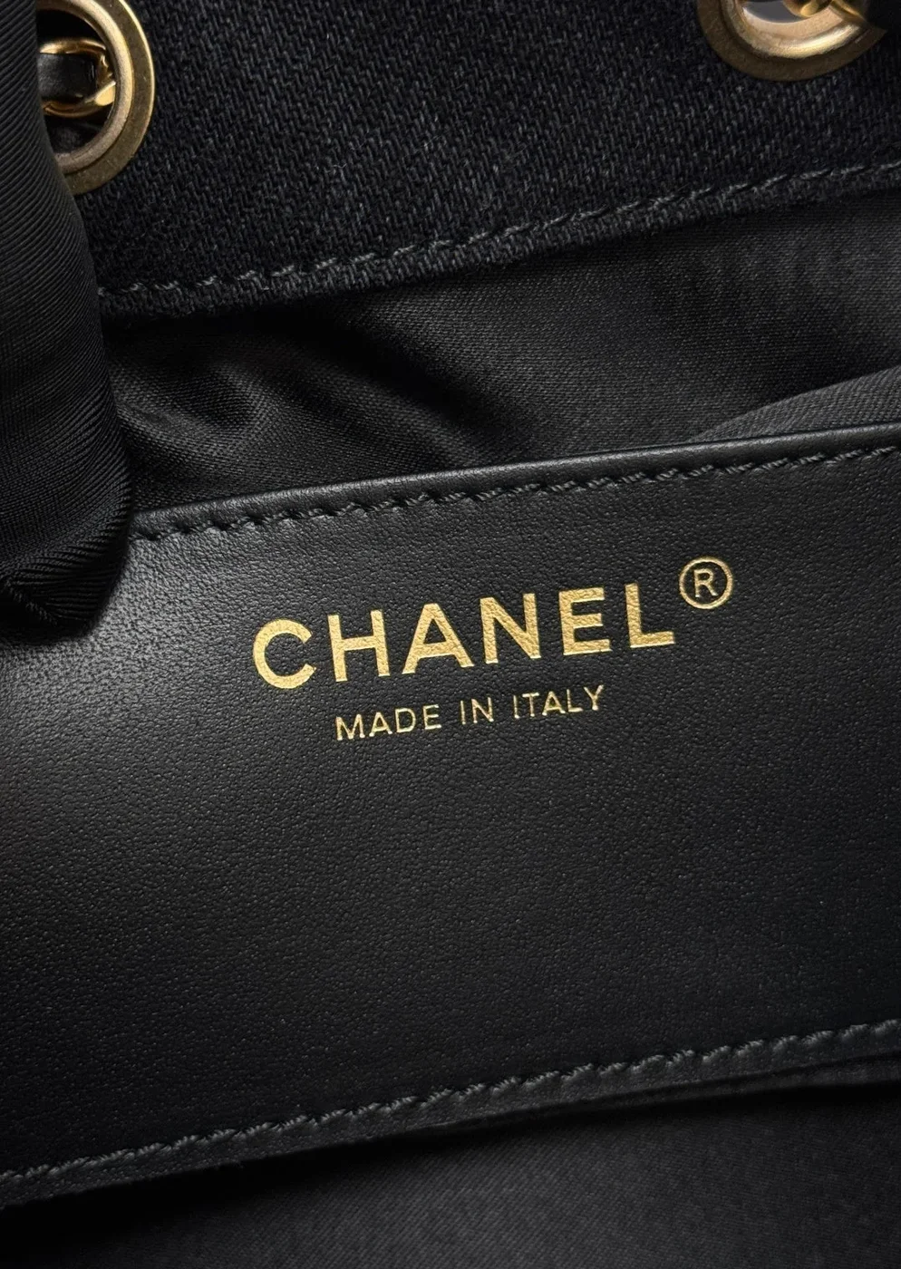 Chanel 25 Small In Black-Gray Denim With Gold Hardware Bag product view 9
