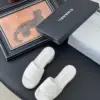 Chanel Women White Quilted Leather Slides product view 5