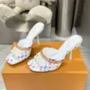 Louis Vuitton Women White Multicolor Printed Leather Mules product view 5