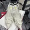 Valentino Women White Slingback Leather Pumps product view 1