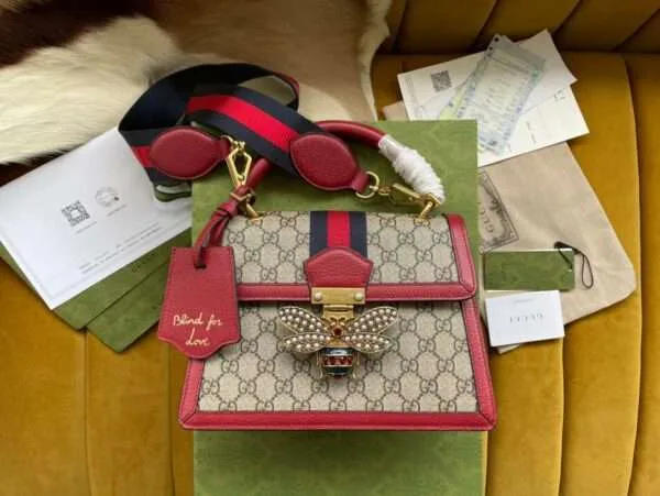 Gucci Queen Margarnet Bag Monogram Pattern 25.5×17.5 cm product view 1