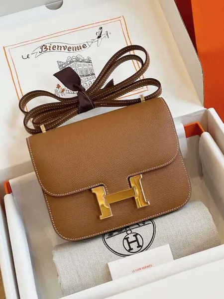 Hermès Constance Bag Epsom Gold Brown Woman’s Handbags 19 cm product view 1