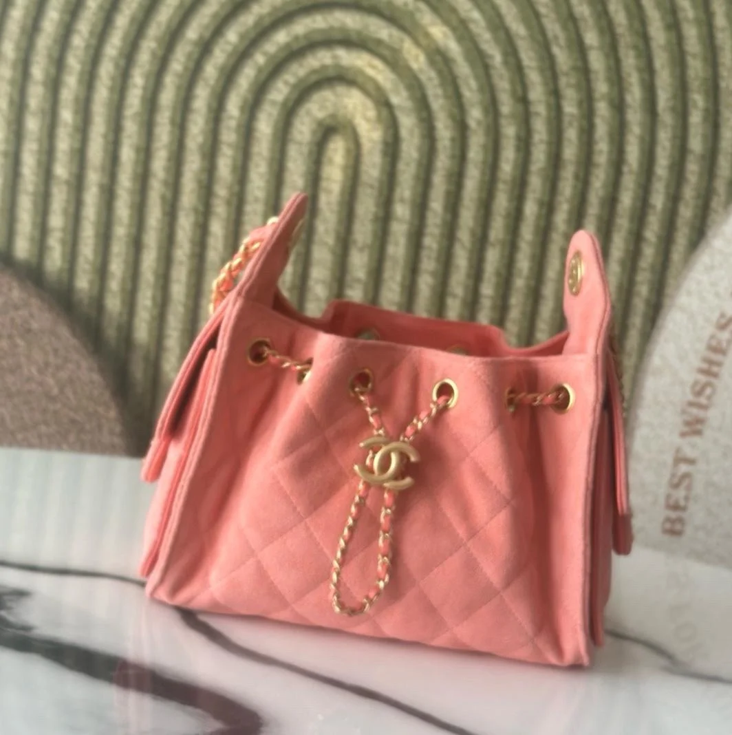 Chanel 25 Mini Pink Suede Bag product view 1