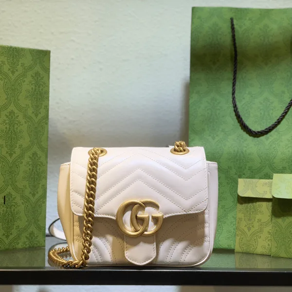 Gucci Marmont Women’s Handbag White 20 cm product view 1