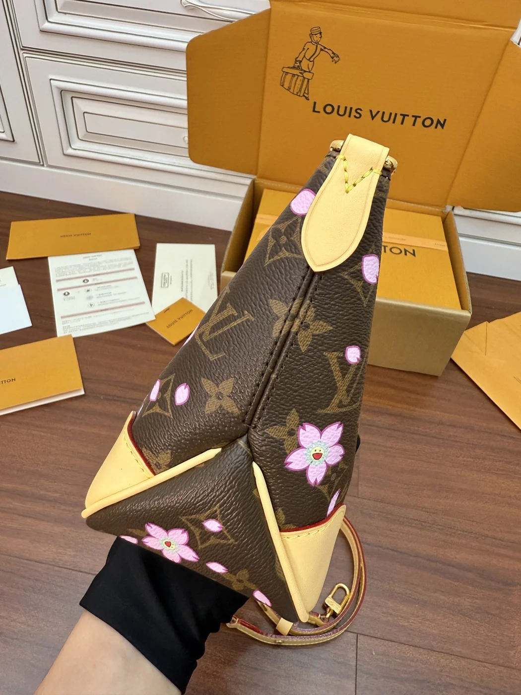 Louis Vuitton x Takashi Murakami Cherry Blossom Boulogne PM bag product view 4