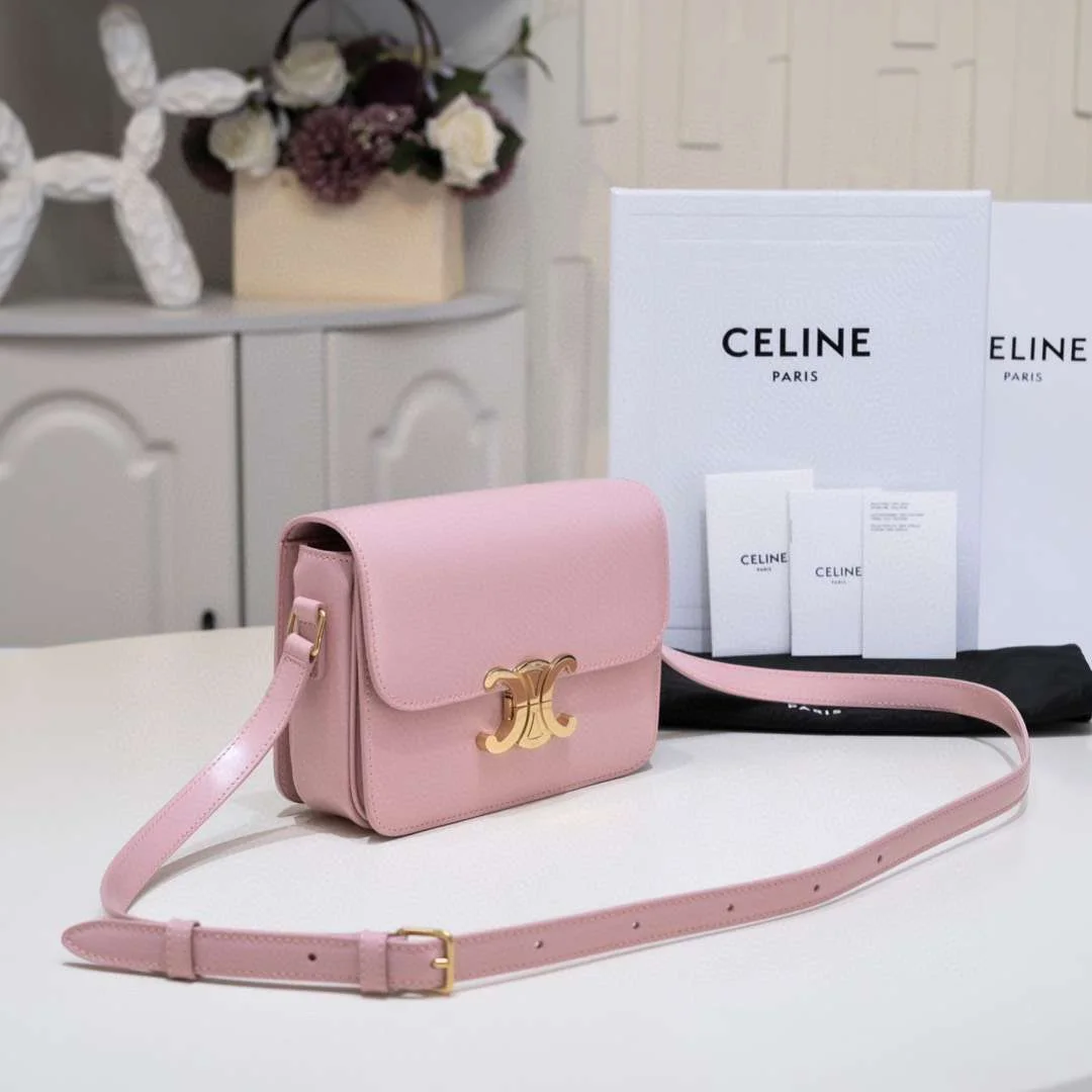Celine Mini Handbag Pink Smooth Leather 19 cm product view 8