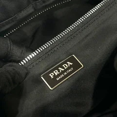 Prada Triangle Pattern Tote Bag 33 In Black Quilted Re-Nylon product view 3
