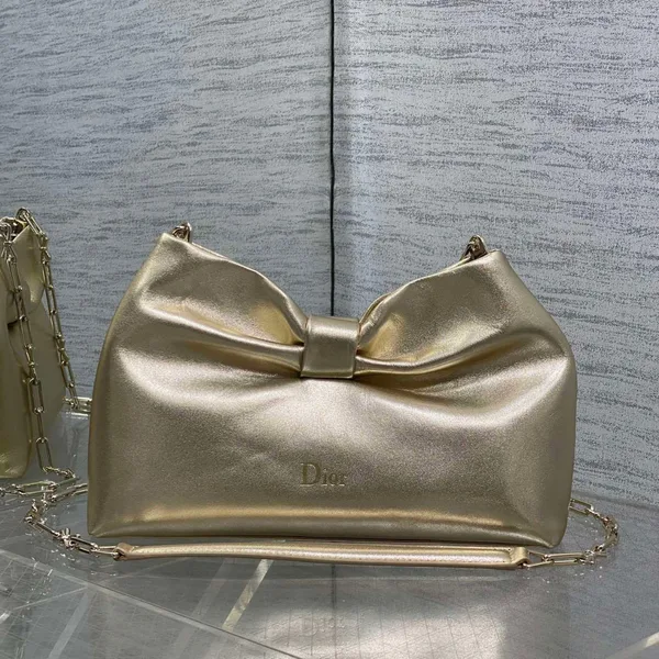 Dior Bow Bag Gold Lambskin product view 1