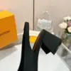 Louis Vuitton Women Black Leather Slingback Heels product view 2