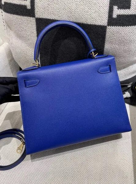 Hermès Kelly 28 Electric Blue Epsom Leather Gold Hardware Bag product view 2