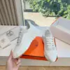 Hermès Women White Mesh And Leather Sneakers product view 2