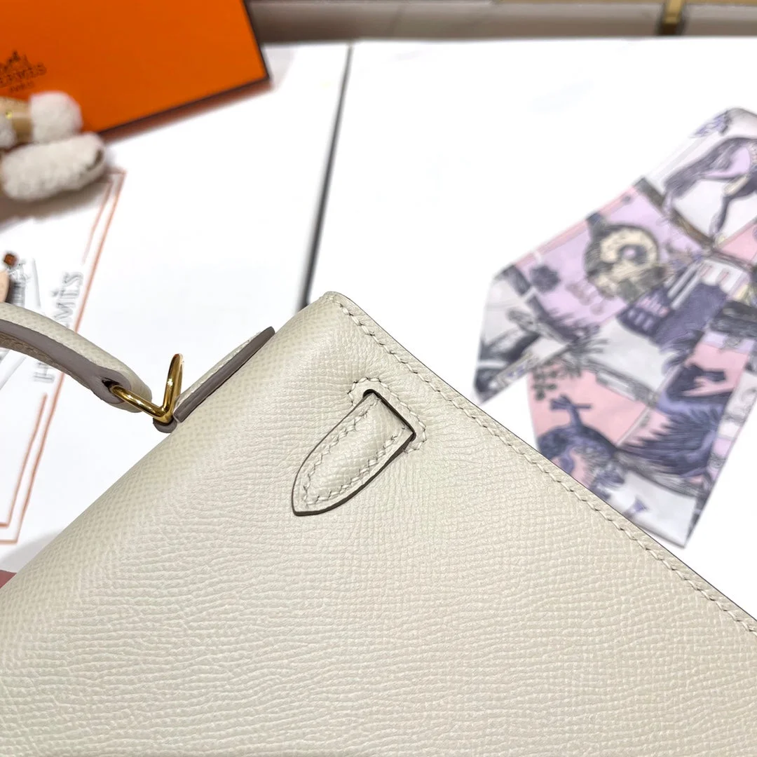 Hermès 25 cm White Epsom Leather Gold Hardware Bag product view 2