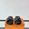 Louis Vuitton Men Black Multicolor Canvas Slides product view 2
