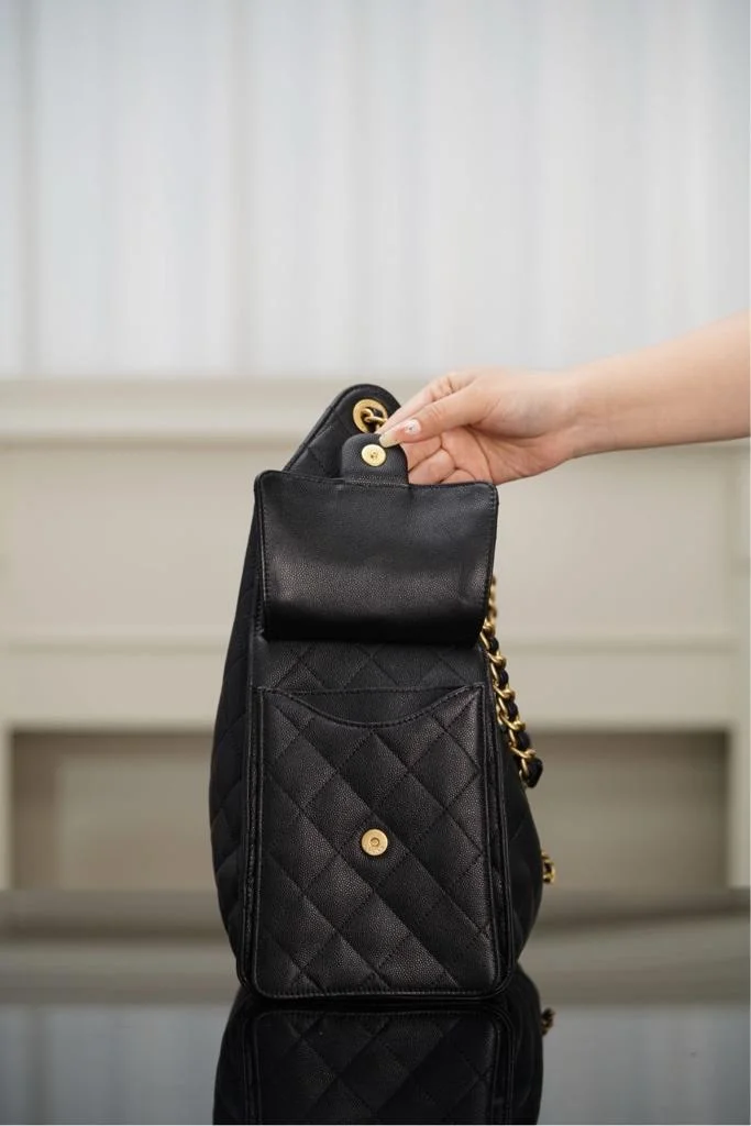 Chanel 25 Caviar Black Large size Bag product view 6