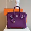Hermès Birkin 25 Dark Purple Togo Leather Palladium Hardware Bag product view 2