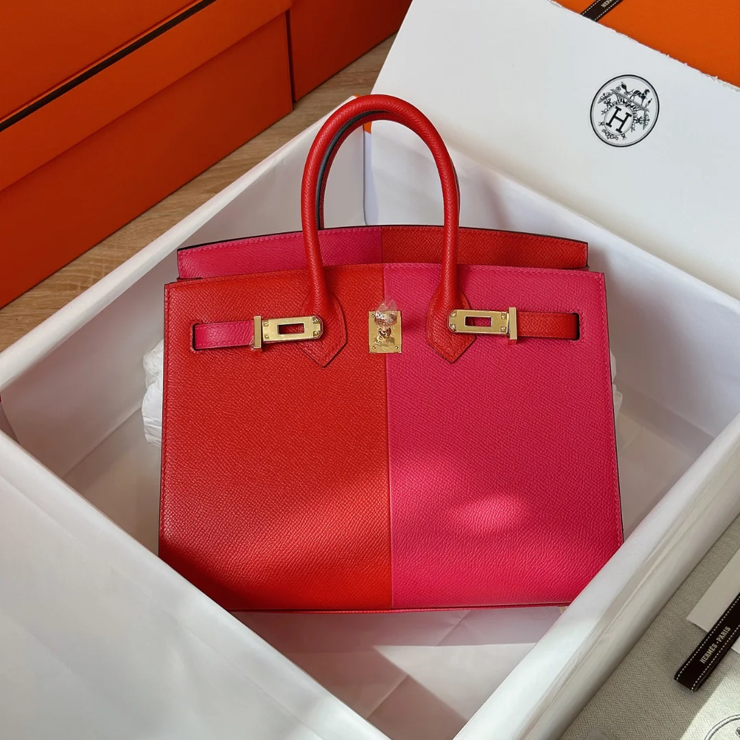 Hermès Birkin 25 Pink/Red Epson Leather Gold Hardware Bag product view 2